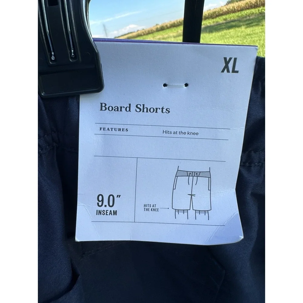 NWT‎ Goodfellow & Co Mossimo Men's Board Short Swim Trunks Navy Blue - Size XL